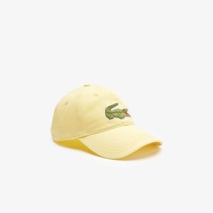 Lacoste Adjustable Organic Bomull Twill Gula | BTRSH-8596