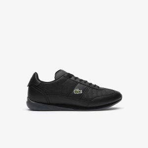 Lacoste Angular Läder Svarta Svarta | TDKQO-9507