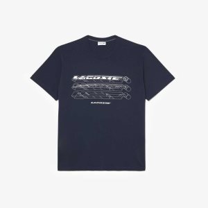 Lacoste Big Fit Pique Blå | BKWSO-7812