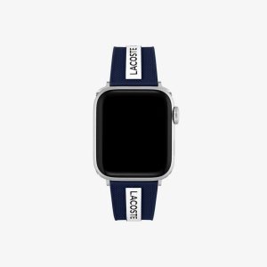 Lacoste Blue Silikon Apple Rem Svarta | GSXJU-7830