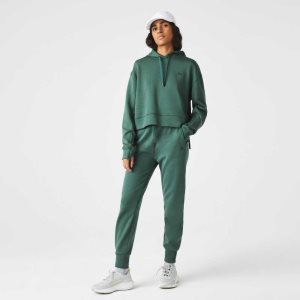 Lacoste Bomull Jersey Trackpants Gröna | YNHZD-3587