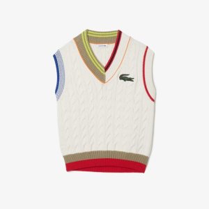 Lacoste Cable Knit Vest Vita | MTLJS-5327