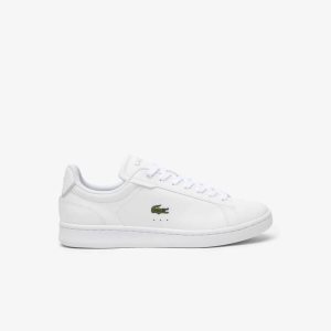 Lacoste Carnaby Pro BL Tonal Läder Vita Vita | RLKYU-2903