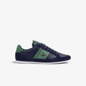 Lacoste Chaymon Läder Marinblå Gröna | IYJQX-0397