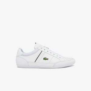 Lacoste Chaymon Läder Vita Svarta | YZQGJ-8914