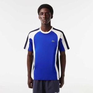 Lacoste Colorblock Bomull Jersey Blå Marinblå Blå Vita | QVUOK-1893