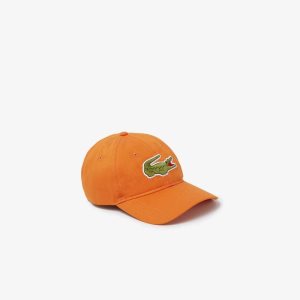 Lacoste Contrast Rem And Oversized Crocodile Bomull Orange | DARHK-8360