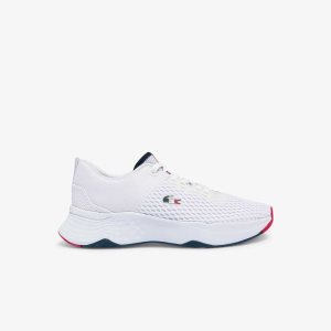 Lacoste Court-Drive Textured Vita Blå Röda | VQEDR-0496