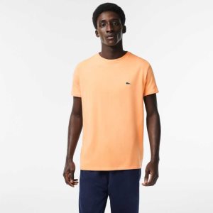 Lacoste Crew Neck Pima Bomull Jersey Ljusorange | BFYWQ-8234