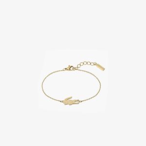 Lacoste Crocodile Bracelet Rosa Guld | VIGXN-0136