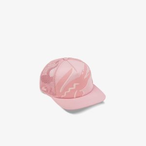 Lacoste Crocodile Print Neoprene And Mesh Rosa | LAQHC-4176