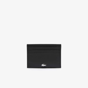 Lacoste Fitzgerald Läder Card Holder Svarta | QBTXO-9823