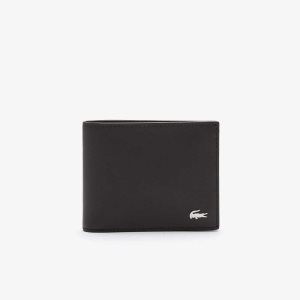 Lacoste Fitzgerald Läder Six Card Wallet Mörkbruna | KBYXA-6390