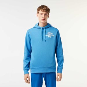 Lacoste Golf Relaxed Fit Hoodie Blå | BOCUD-9470