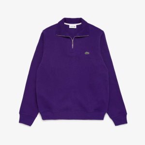 Lacoste Half Zip Bomull Lila | LVDAG-7109