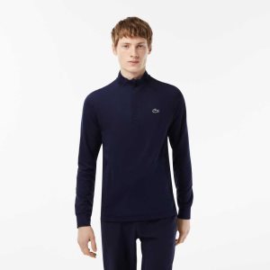 Lacoste Half Zip Golf Marinblå Blå | DAZMG-0572