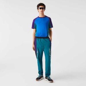 Lacoste Heritage Regular Fit Color-Block Gröna Lila Svarta | PDIWG-5186