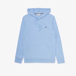 Lacoste Hooded Bomull Jersey Sweatshirt Blå | FXKHM-6958