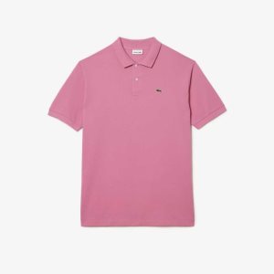 Lacoste Höga Fit Bomull Petit Pique Rosa | AGBYT-5297