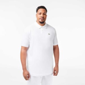 Lacoste Höga Fit Bomull Petit Pique Vita | SUVZL-8937