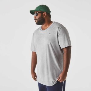 Lacoste Höga Fit Pima Bomull Jersey Grå | AMZOQ-9437