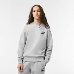 Lacoste Inscription Crew Neck Grå | CETUV-7254