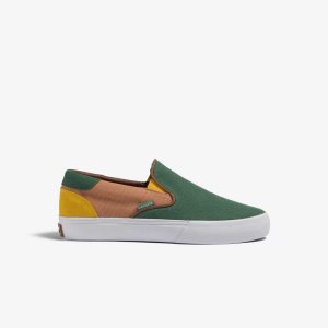 Lacoste Jump Serve Colorblock Slip-On Gröna Bruna | POGKZ-7102