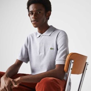 Lacoste Klassiska Fit Heavy Bomull Pique L.12.21 Grå | FMQVP-2915