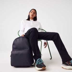 Lacoste Klassiska Petit Pique Backpack Marinblå | EBFCX-6420