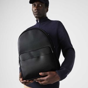 Lacoste Klassiska Petit Pique Backpack Svarta | VXNWL-0927