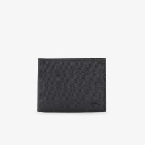 Lacoste Klassiska Petit Pique Six Card Wallet Svarta | SHTKO-9284