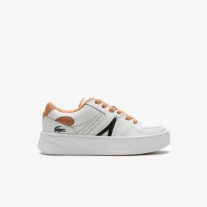 Lacoste L005 Läder Vita Bruna | ILBUE-4295