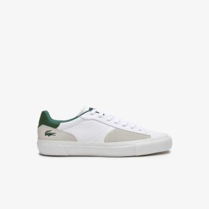 Lacoste L006 Läder Vita Mörkgröna | UFHMG-8601