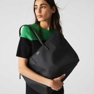 Lacoste L.12.12 Concept Zip Tote Svarta | YGICH-3207