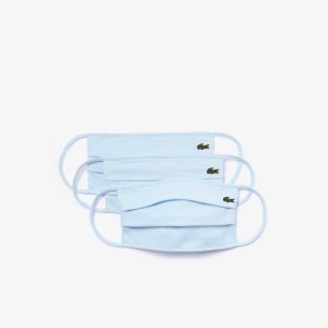 Lacoste L.12.12 Face Masks 3-Pack Ljusblå | FVUKO-6045