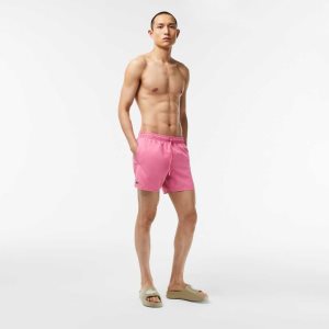 Lacoste Light Quick-Dry Swim Rosa Gröna | VOYDX-7385