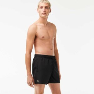 Lacoste Light Quick-Dry Swim Svarta Gröna | GTZUS-3094