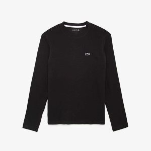 Lacoste Long Sleeve Lounge Svarta | GAVZI-6970