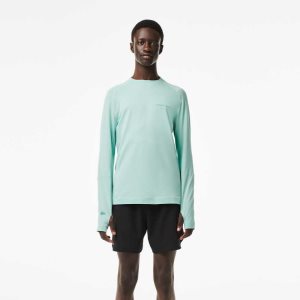 Lacoste Long Sleeve Organic Bomull Slim Fit Mintgröna | IJRAO-0493