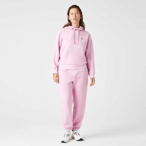 Lacoste Loose Fit Hooded Bomull Blend Rosa | JLCPK-9826