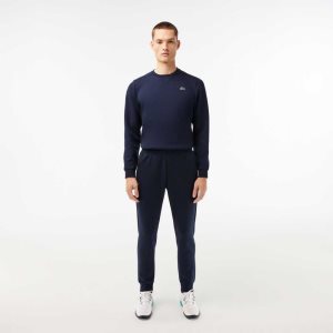 Lacoste Mesh Panels Trackpants Marinblå Blå | DGSEV-4065