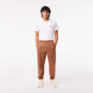 Lacoste Monogram Print Track Pants Ljusbruna | LYXFE-2754