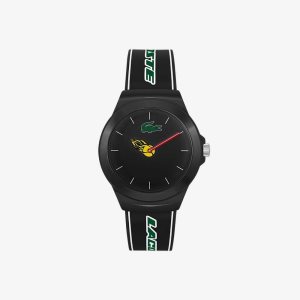 Lacoste Neocroc Black Silikon Rem Svarta | DVEMI-6239