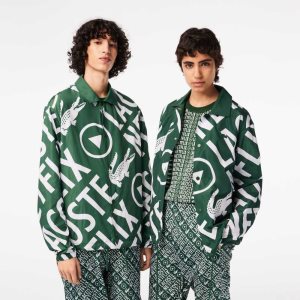 Lacoste Netflix Printed Polo Gröna Vita | YWKNA-8913