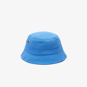 Lacoste Organic Bomull Bucket Blå | PAIJU-9607