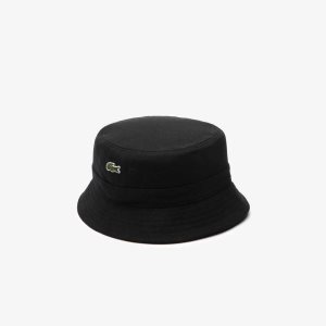 Lacoste Organic Bomull Bucket Svarta | SKDQW-6083