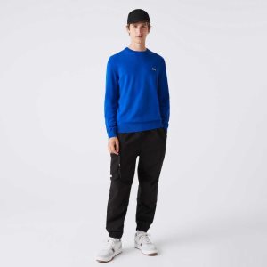 Lacoste Organic Bomull Crew Neck Blå | JSPLX-9165