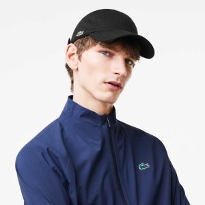 Lacoste Organic Bomull Twill Svarta | KYABN-3240