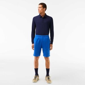 Lacoste Organic Brushed Bomull Fleece Blå | UTSKW-3052