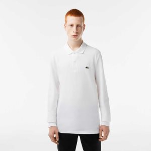 Lacoste Original L.12.12 Long Sleeve Bomull Vita | FDEWM-2483